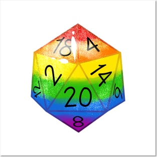 Gay Pride D20 Dice Posters and Art